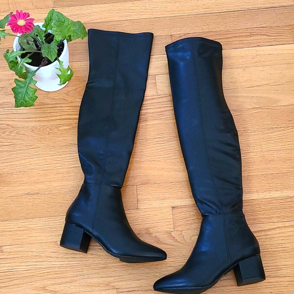 Miss Lola New Moon Over The Knee Boots